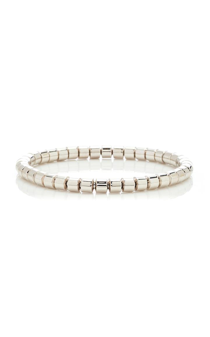 Sidney Garber Flexible Tubular Bracelet In White Gold