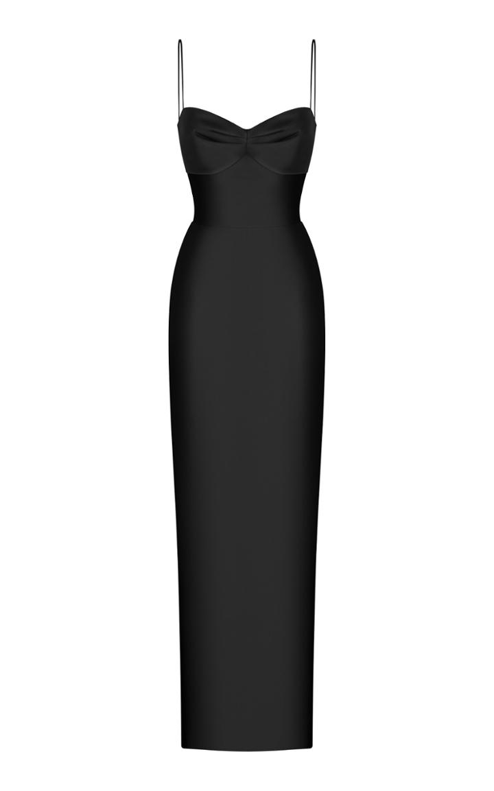 Moda Operandi Rasario Knot-detailed Satin Maxi Dress