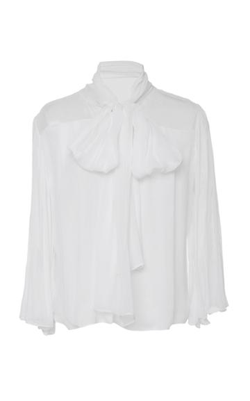 Frederick Anderson Chiffon Tie Blouse