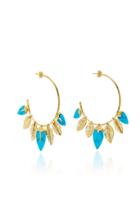 Aurlie Bidermann Thalitha Hoop Earrings With Turquoise