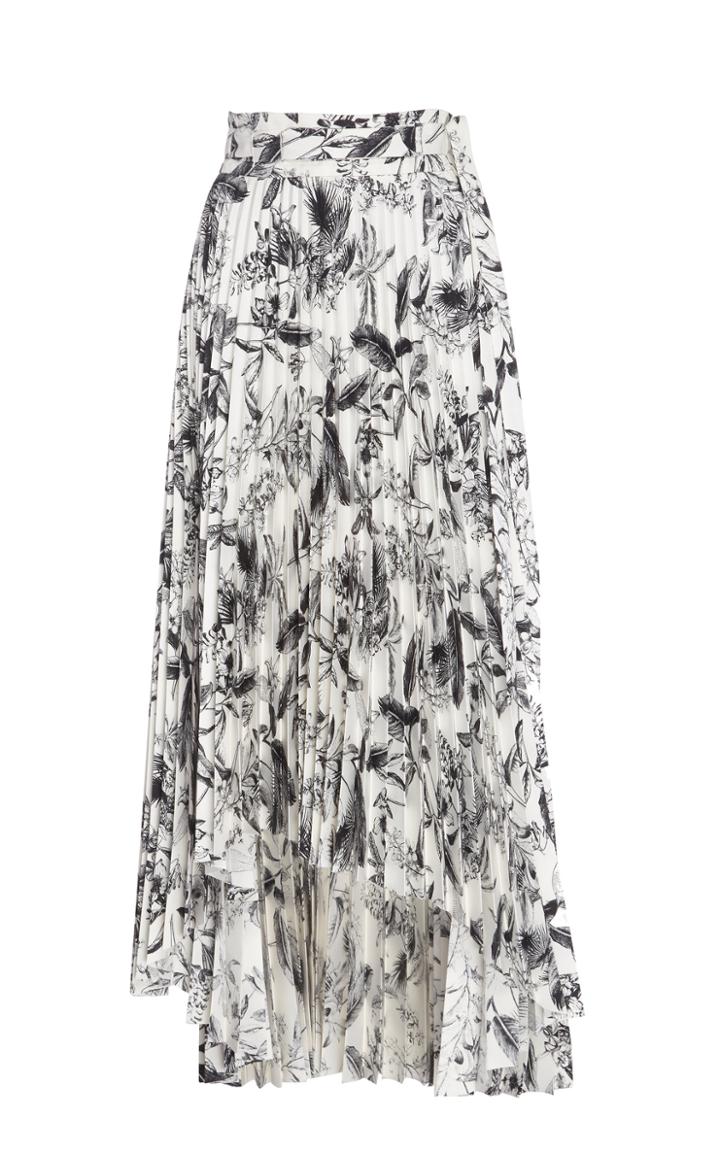 A.w.a.k.e. Floral Pleated Skirt