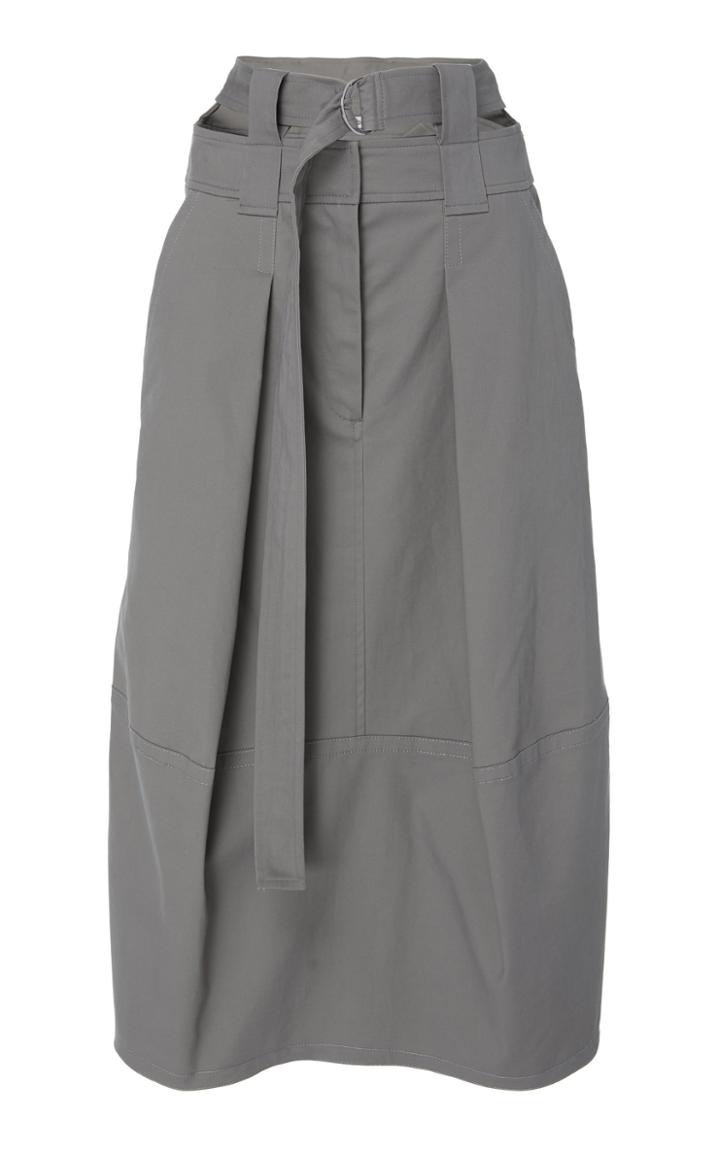 Tibi Myriam Twill Double Waisted Sculpted Skirt