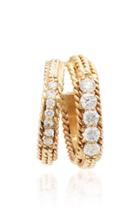 The Last Line Single Diamond Spiral Double Hoop Earring