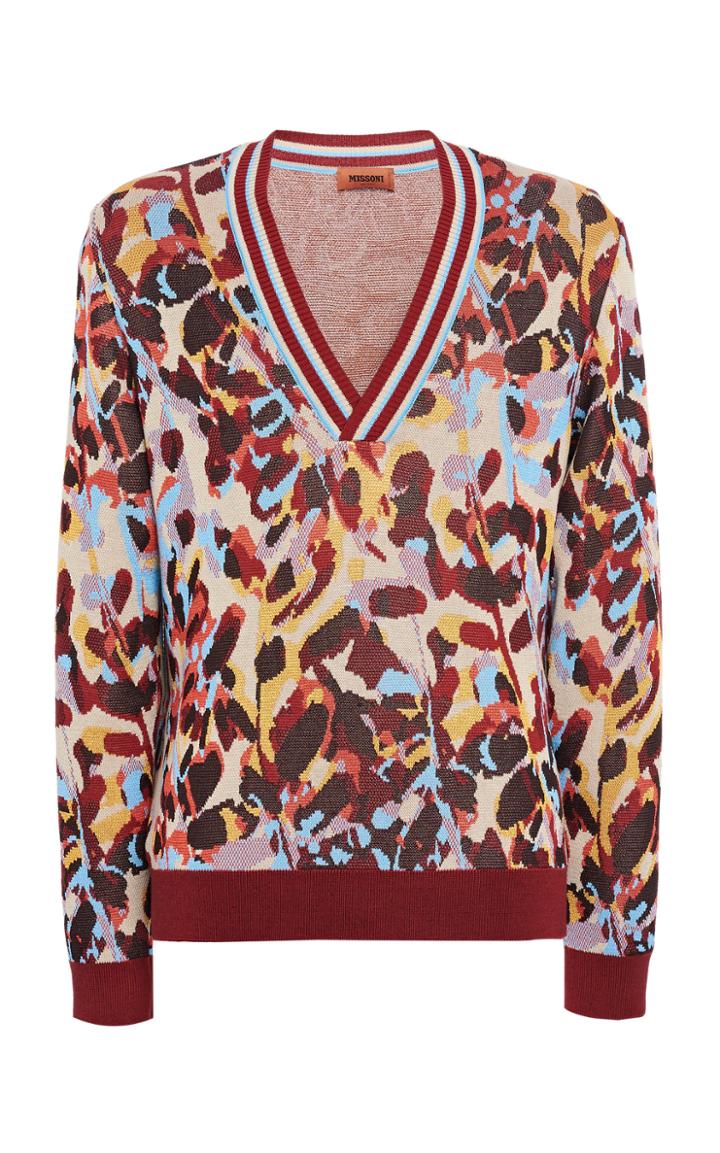 Missoni Printed V-neck Sweater