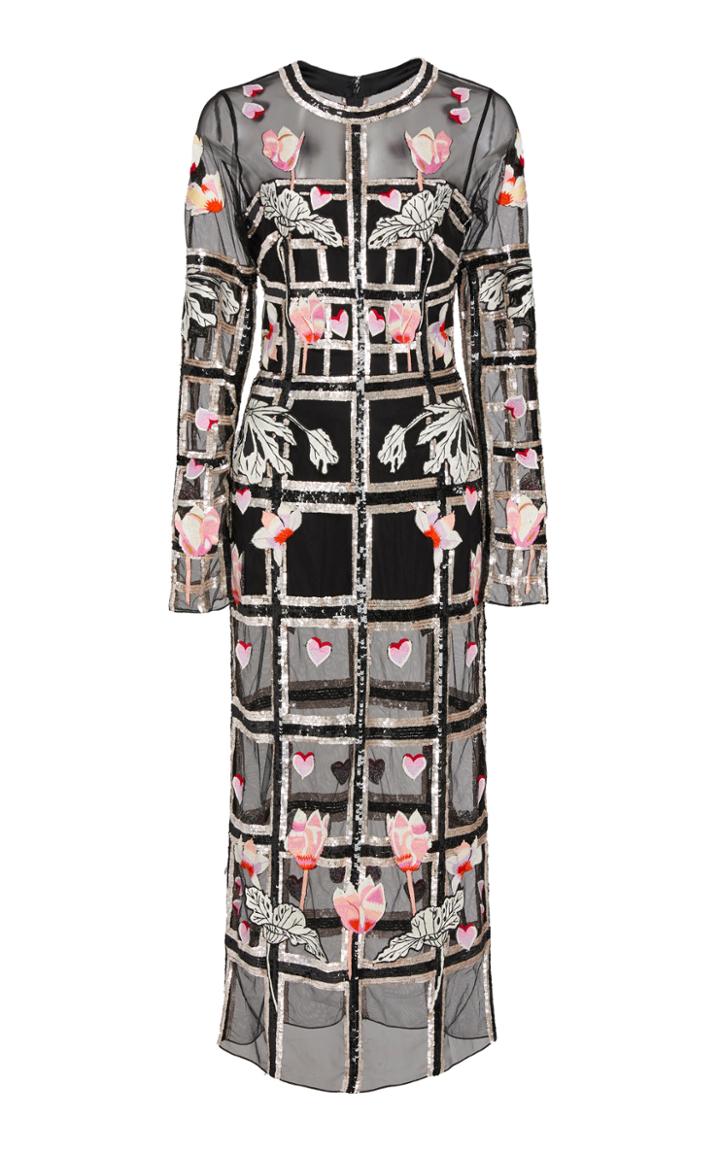 Temperley London Lola Crepe Dress With Organza Overlay