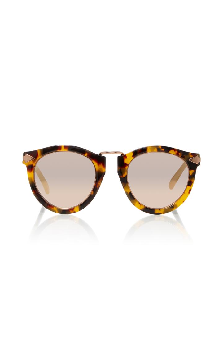 Karen Walker Harvest Rose Gold-tone Metal And Tortoiseshell Acetate Sunglasses