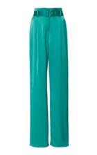 Moda Operandi Sally Lapointe High-waist Flared Satin Trousers Size: 2