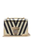 Balmain Gold Stripe Box Bag