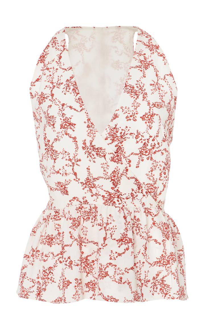Emilia Wickstead Wrap-effect Floral-print Top