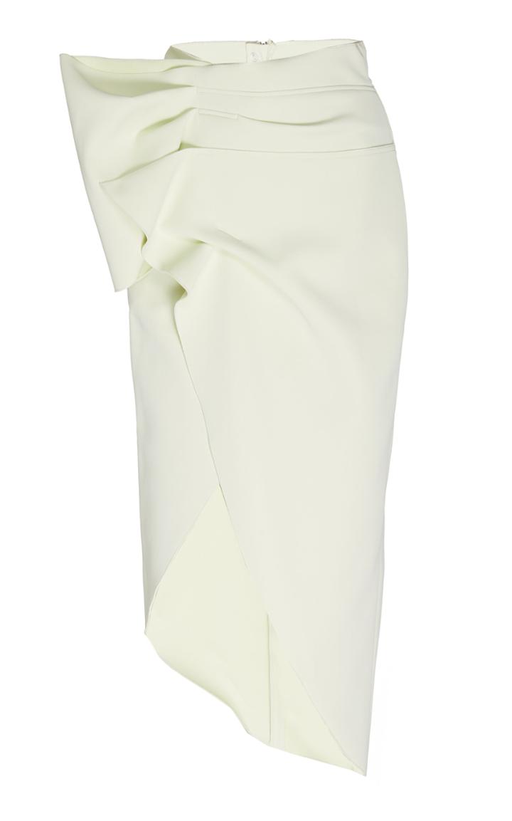 Acler Mancroft Asymmetric Crepe Midi Skirt Size: 2
