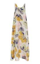 Lee Mathews Harper Silk Hab Scoop Back Dress