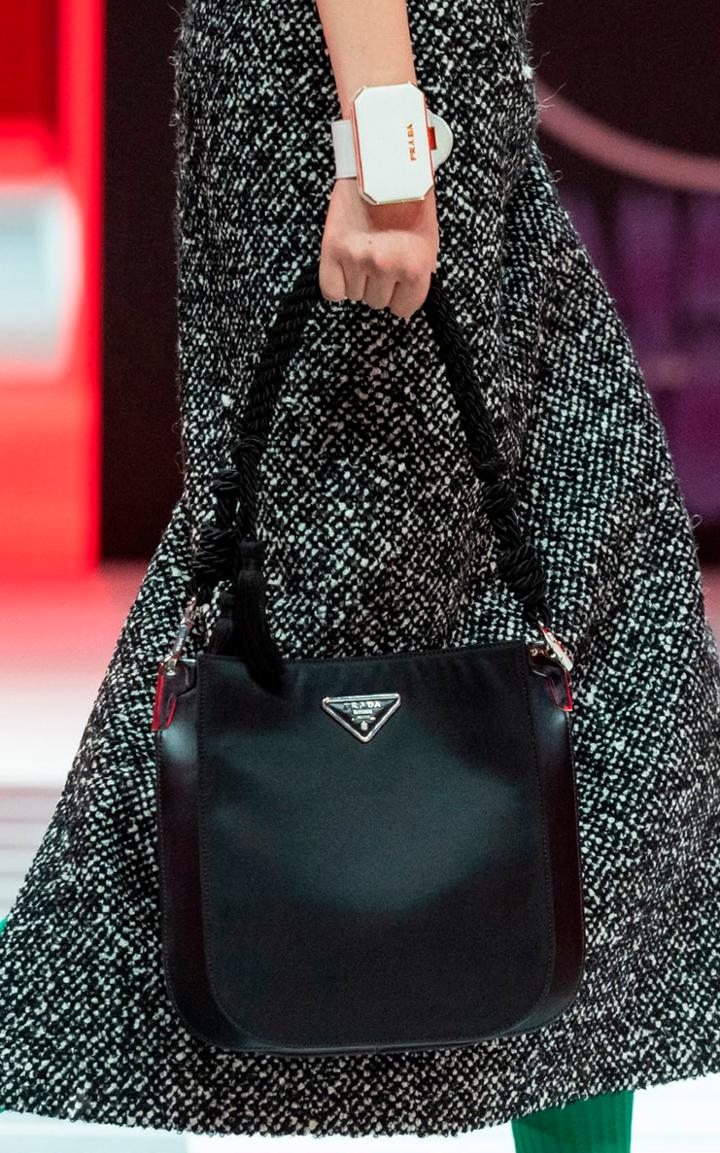 Moda Operandi Prada Nylon And Leather Shoulder Bag