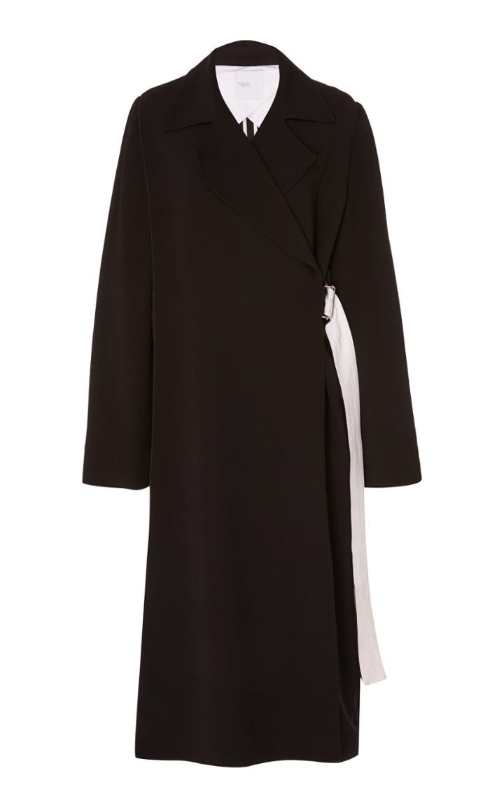 Rosetta Getty Belted Panel Crepe Trench