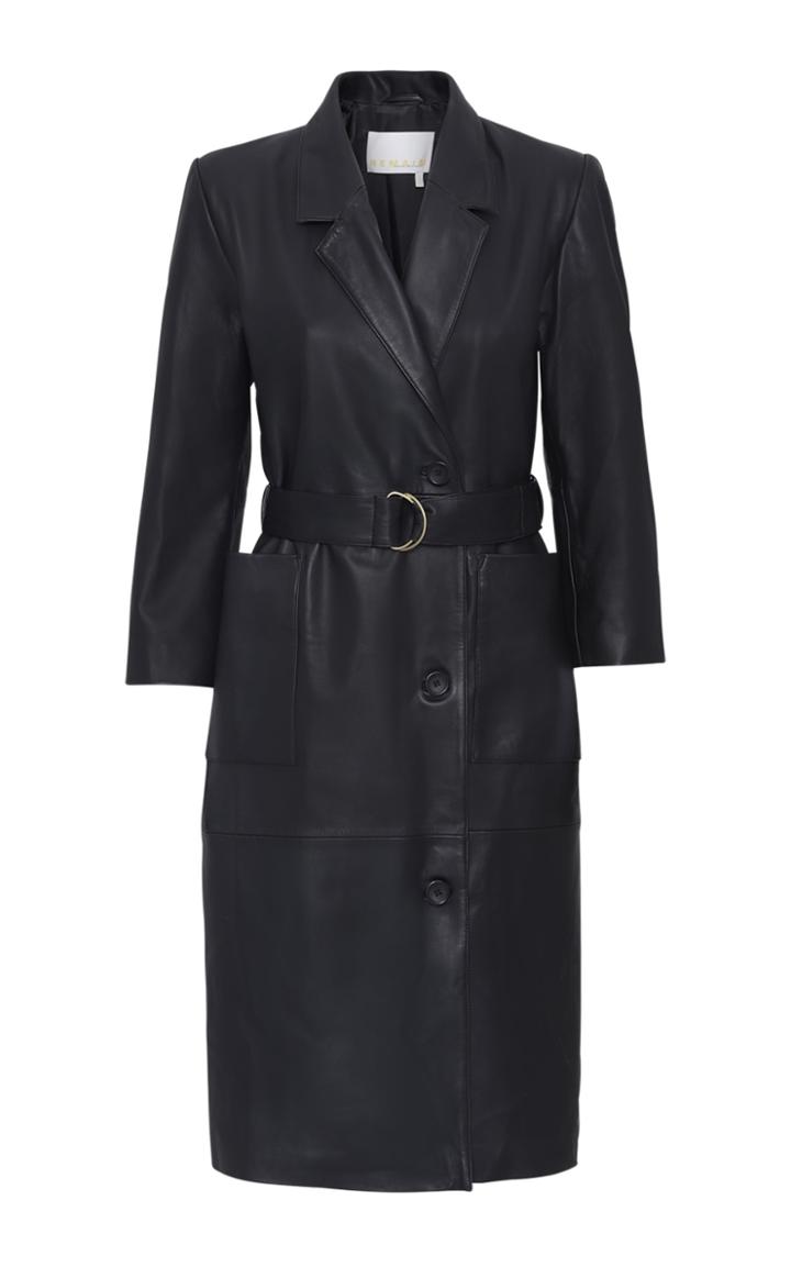 Moda Operandi Remain Anna Leather Blazer Dress