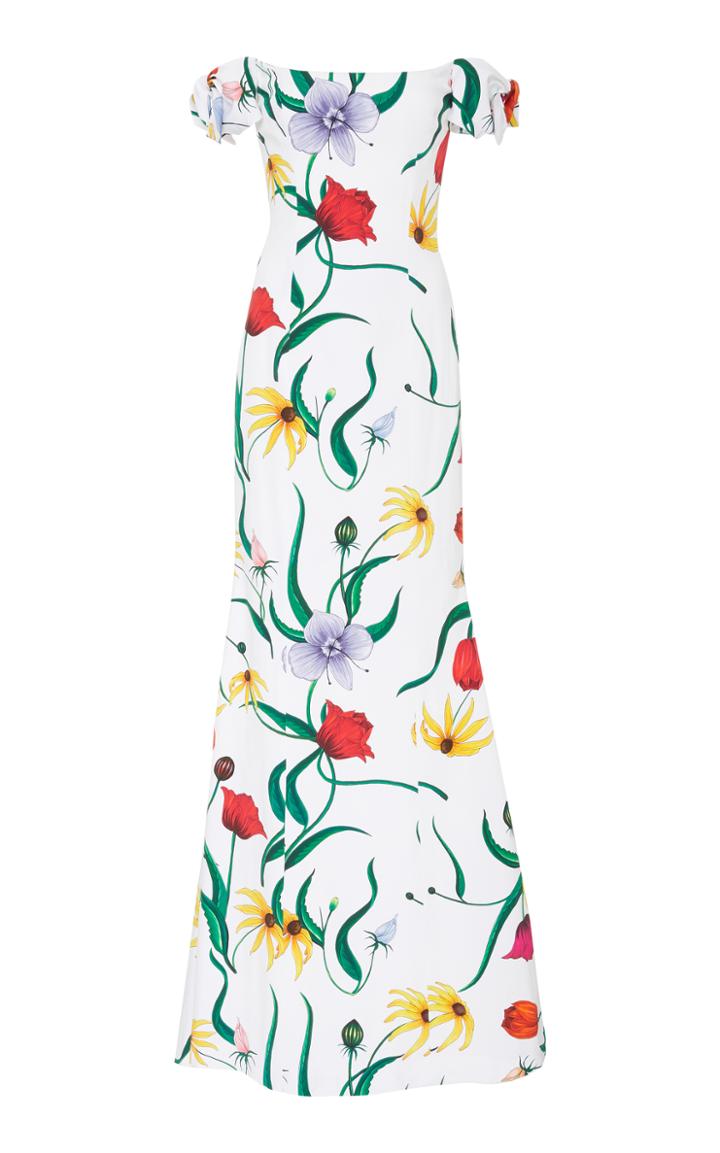 Carolina Herrera Off Shoulder Gown