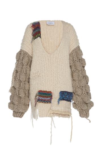 Tuinch Oversized Sweater With Patches