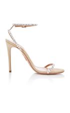 Aquazzura Very Vera Crystal-embellished Suede Sandals