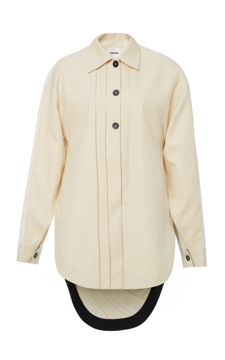 Moda Operandi Jil Sander Malakai Asymmetric Cotton-blend Top Size: 32