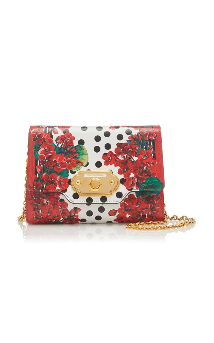 Dolce & Gabbana Portofino Printed Textured-leather Shoulder Bag
