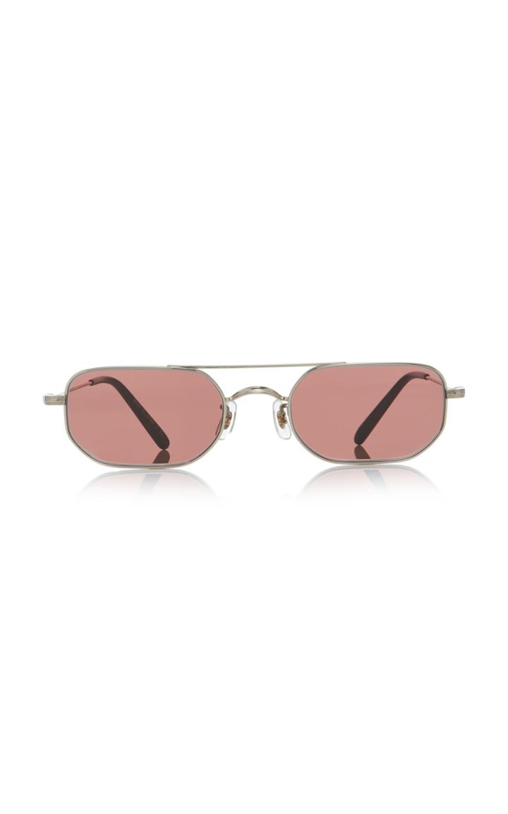 Oliver Peoples Indio Aviator-style Titanium Sunglasses