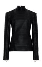 Balmain Pleated Mockneck Top