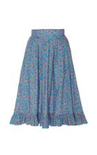 Paco Rabanne Ruffled Floral-print Cotton Skirt