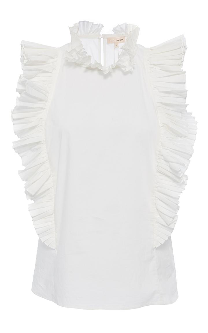 Rebecca Taylor Pop Pleat Shirting Top