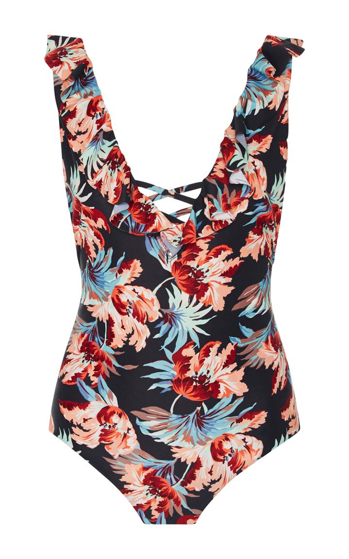 Tori Praver Victoria V-neck One Piece