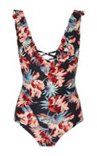 Tori Praver Victoria V-neck One Piece
