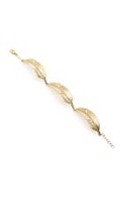 Jacquie Aiche 14k Yellow Gold Pave Triple Feather Bracelet