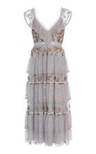 Needle & Thread Whimsical Embroidered Midi Dress