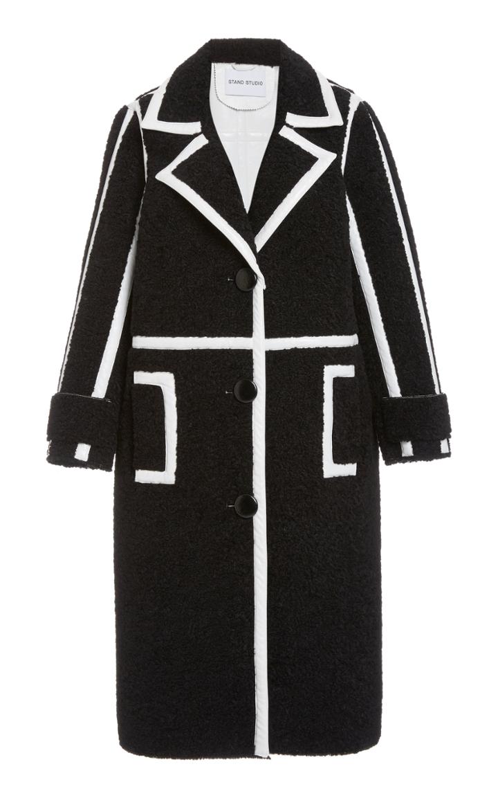 Stand Studio Kenzie Faux Shearling Pvc Coat