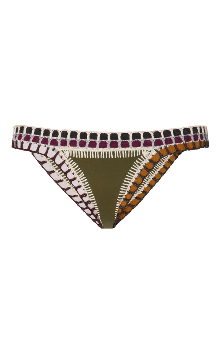 Kiini Wren Crochet-trimmed Triangle Bikini Bottom