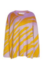 Prabal Gurung Printed Cashmere Crewneck Pullover