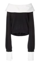 Adeam Convertible Collared Cashmere Sweatshirt