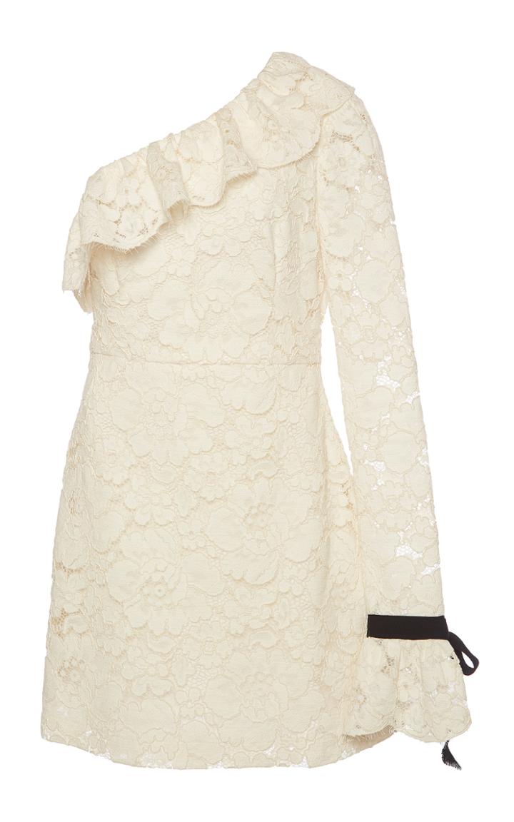 Philosophy Di Lorenzo Serafini One Shoulder Lace Mini Dress