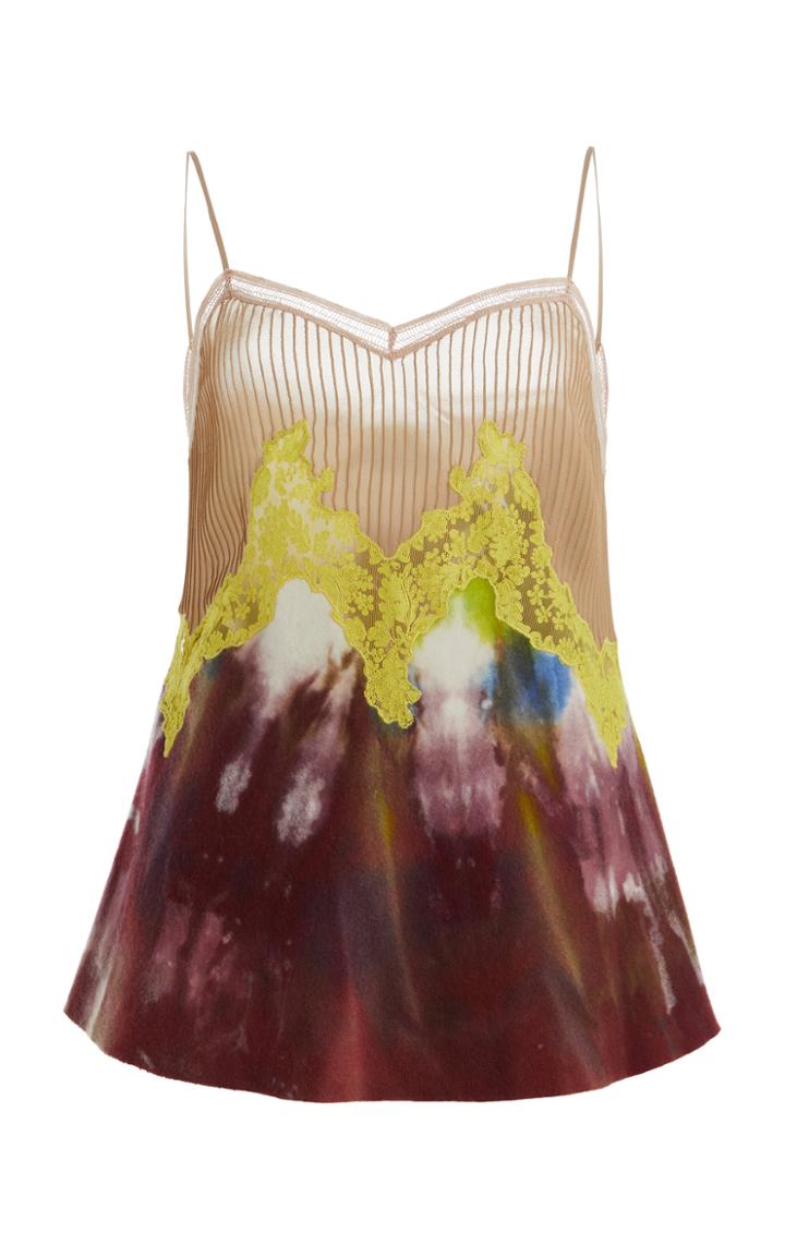 Moda Operandi Gabriela Hearst Smith Lace-trimmed Tie-dyed Cashmere Camisole