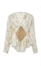 Rodarte Sequin-detailed Jacquard Blouse