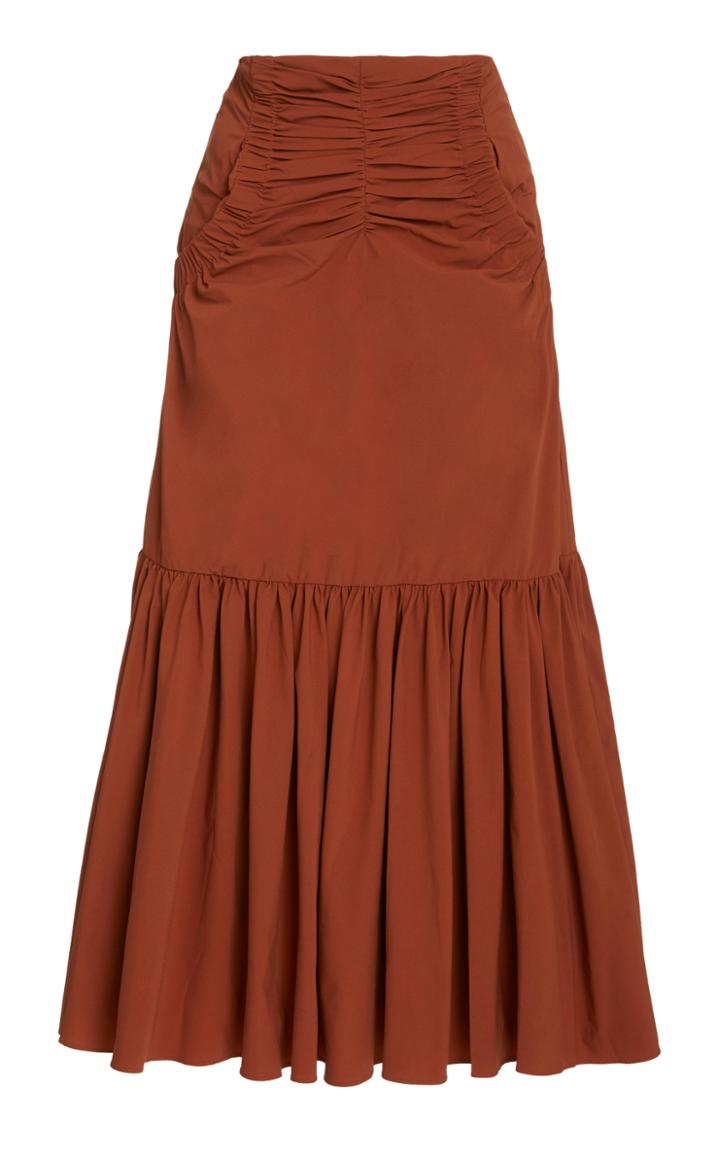 Moda Operandi Rachel Gilbert Ravi Ruched Crepe Skirt