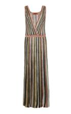 Missoni Striped Ribbed-knit Lurex Maxi Dress