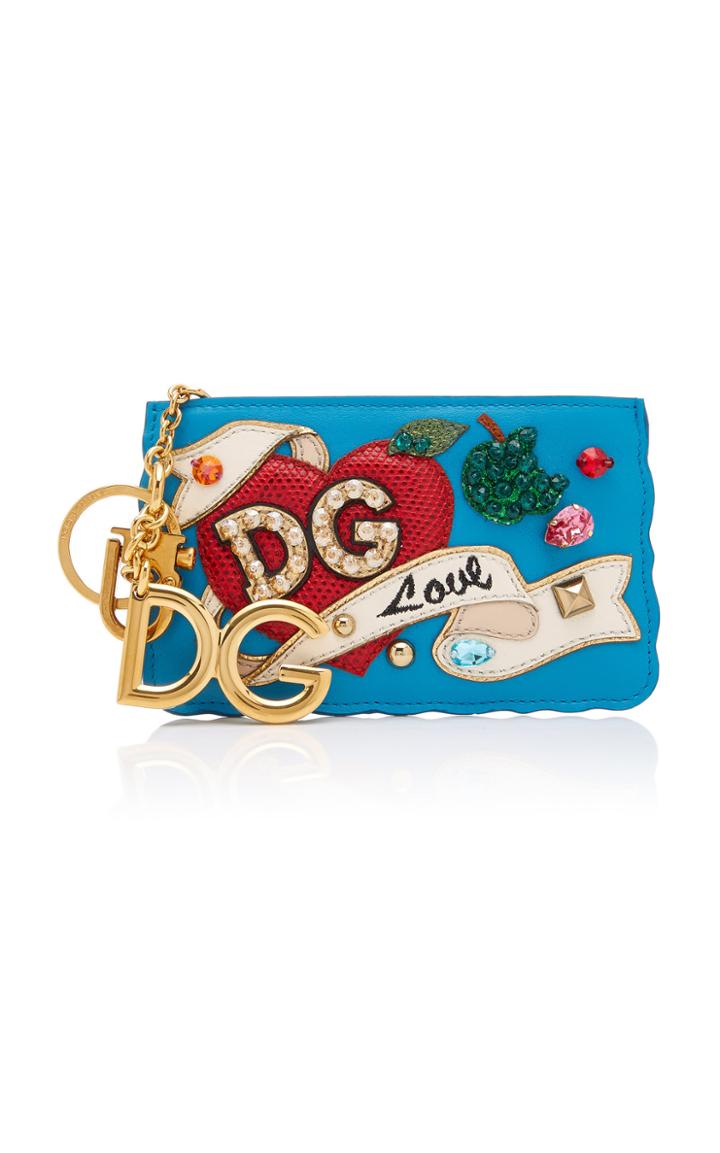 Dolce & Gabbana Appliqud Leather Coin Purse