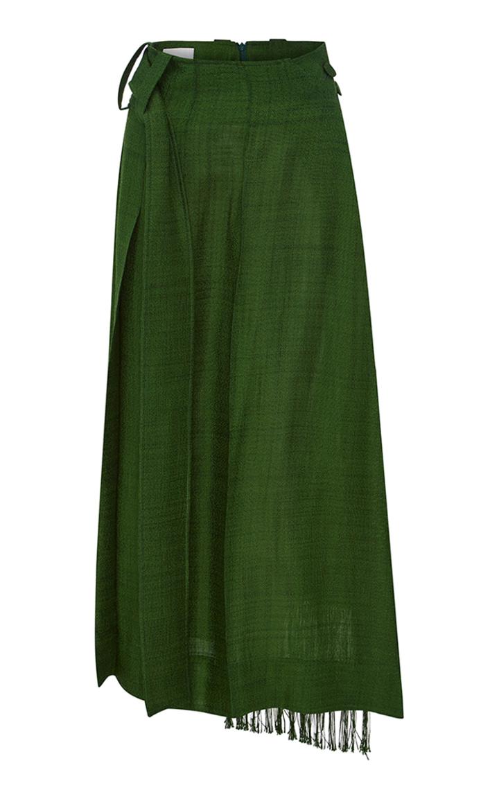 Christopher Esber Tasseled Weave Kilt Skirt