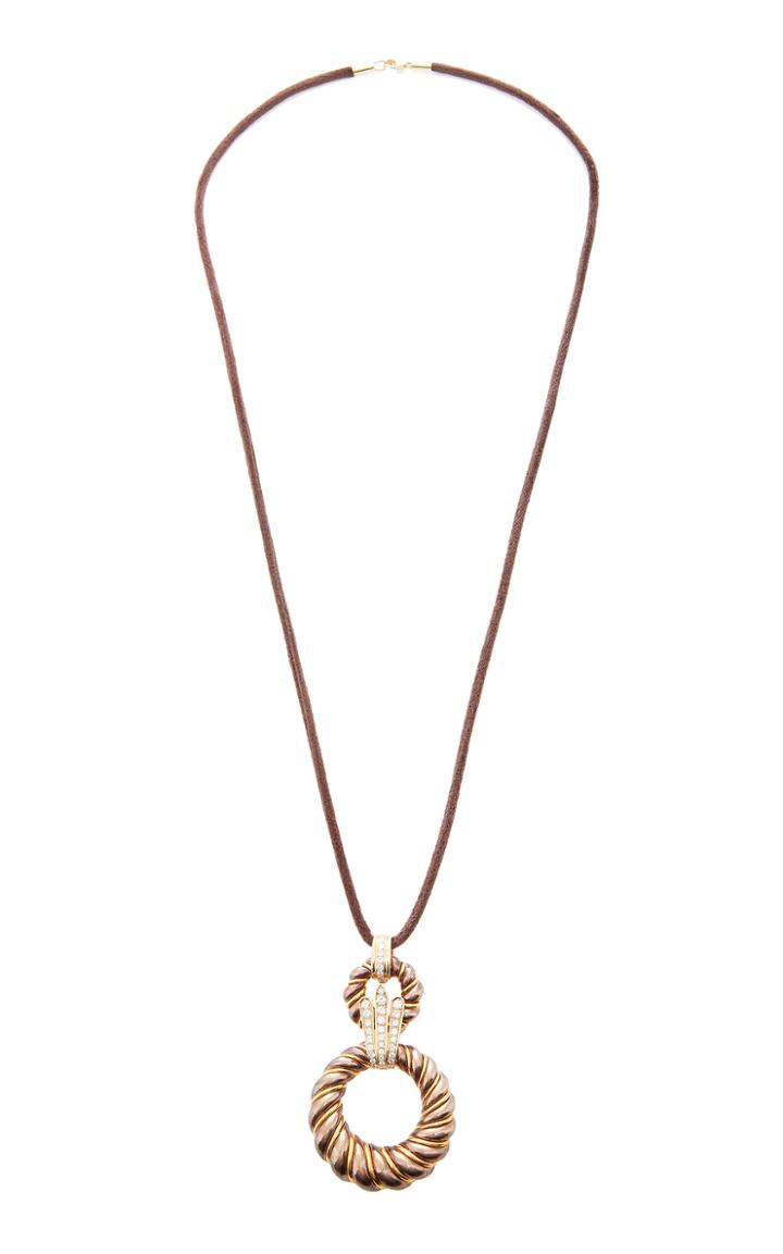 Mahnaz Collection Limited Edition Chaumet A Diamond Bronze And 18 Karat Gold Pendant By Chaumet C.1970
