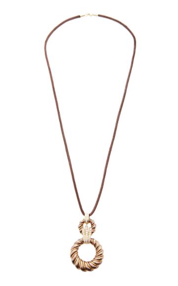 Mahnaz Collection Limited Edition Chaumet A Diamond Bronze And 18 Karat Gold Pendant By Chaumet C.1970