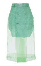 Maison Margiela Organza Buckle Midi Skirt