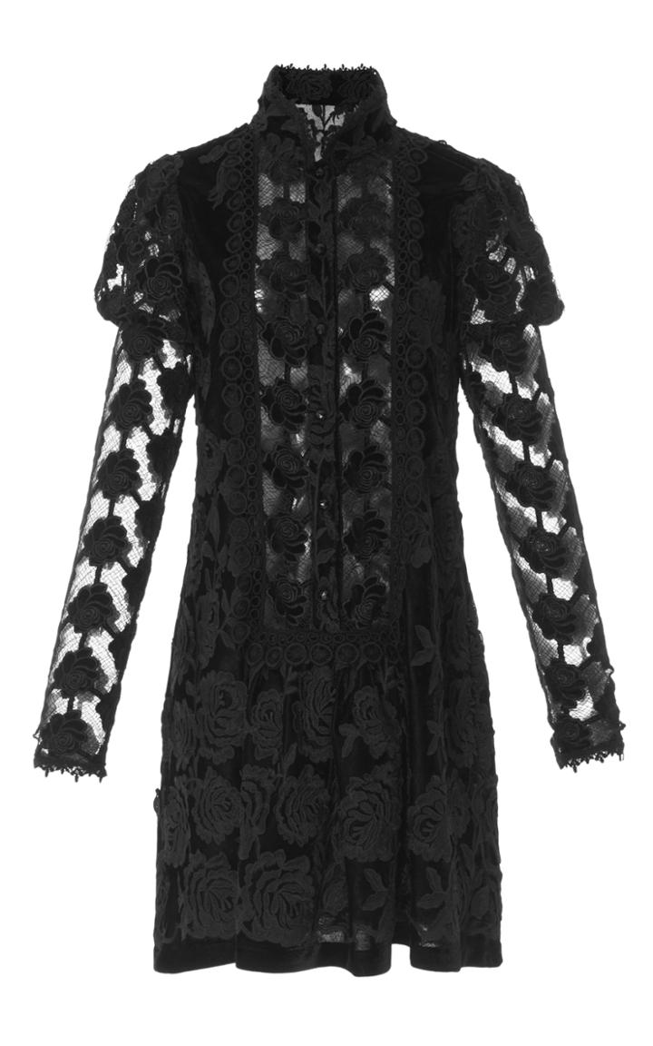 Anna Sui Victorian Rose Mini Dress