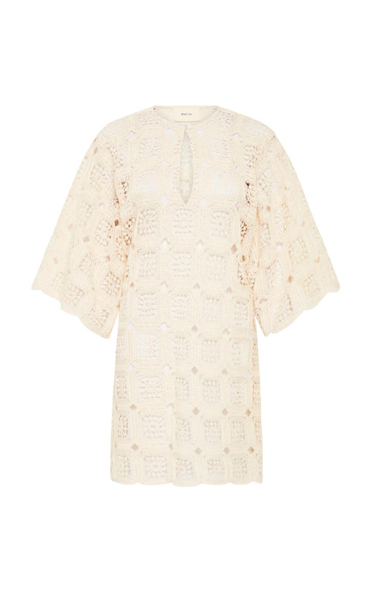 Moda Operandi Matin Crocheted Cotton Mini Dress