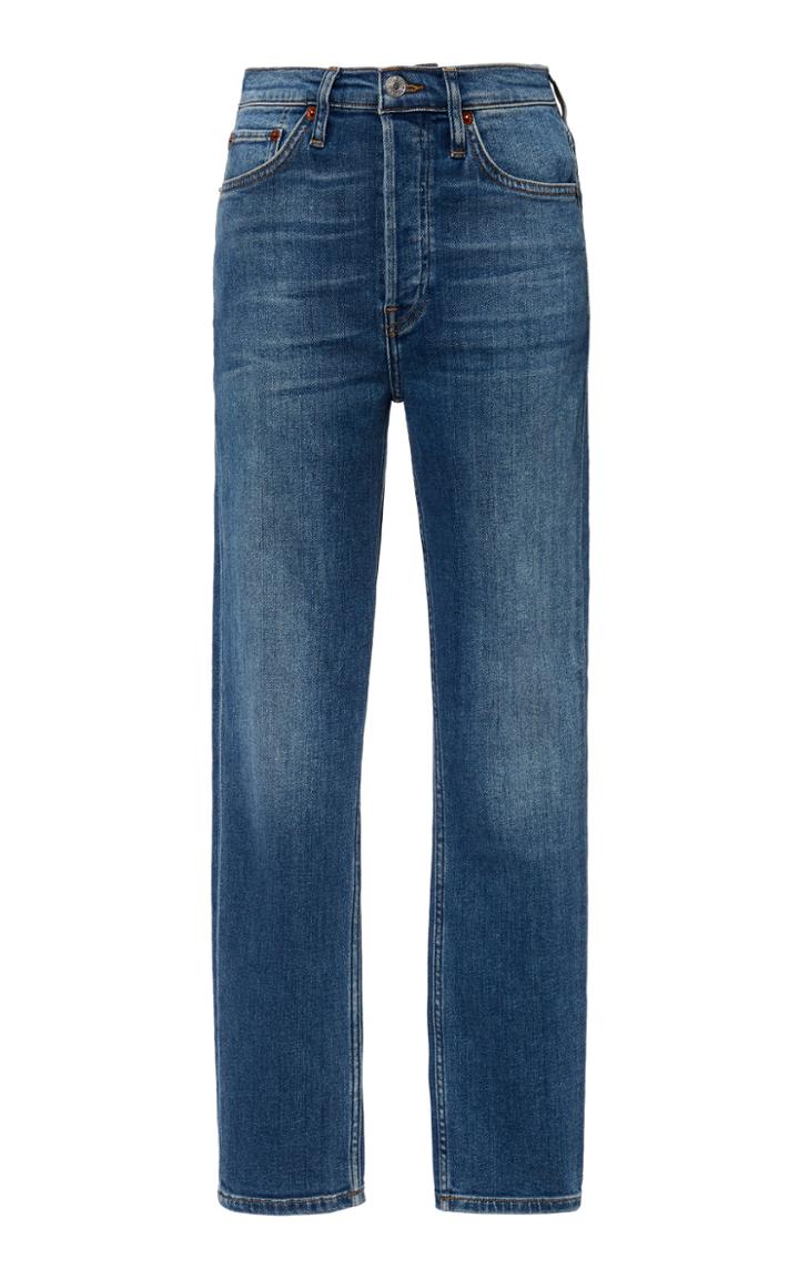 Re/done Cropped High-rise Slim-fit Jeans Size: 24