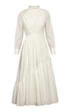 Anna October Tanya Ruched Mock-neck Midi Dress