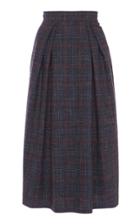 Moda Operandi Alberta Ferretti Prince Of Wales Cotton-blend Skirt